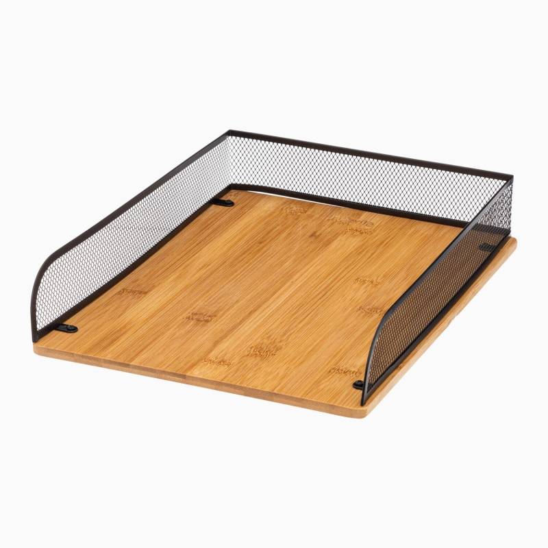 Kasse Til Papir I Bambus Og Metal - Sort - 14cm X 29cm X 5cm - Brooklyn - Five