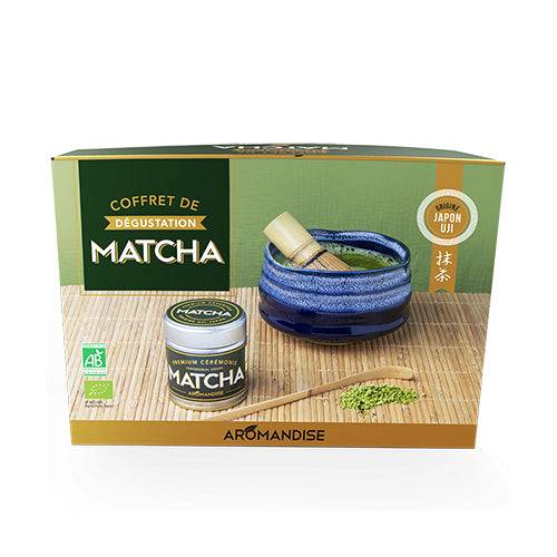 Aromandise Matcha Te Sæt (skål,matcha,ske,piskeris, Holder) - økologisk