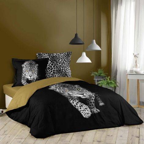 Leopard Sengetøj Til Dobbeltdyne - Douceur D´intérieur
