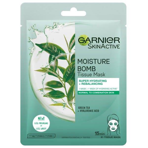 Garnier Skin Active Moisture Bomb Tissue Mask Green Tea - 32 G.