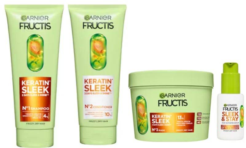 Garnier Fructis Keratin Sleek Shampoo 200 Ml