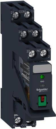 Rxg Relæ M/Sokkel+led+test 2c/O 24vac - Schneider Electric