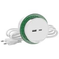 Schneider Electric Unica+ Bordstikkontakt Enkelt Med Usb A/C, Hvid