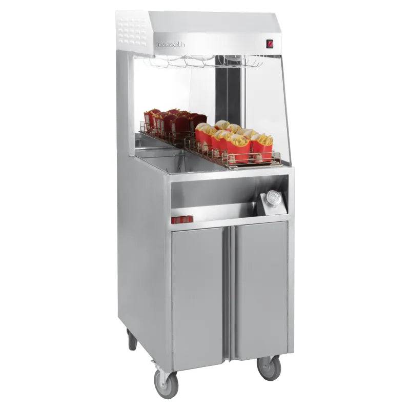 Pommes Frites Varmer Og Opbevaringsstation - Infrarøde Lamper - Med Underbord - 60 Cm - Casselin