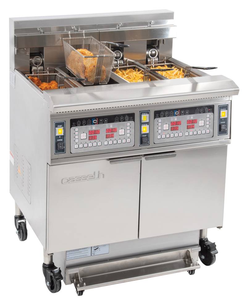Elfrituregryde Med Filtrering 4 X 12 Liter 17+17kw - Casselin