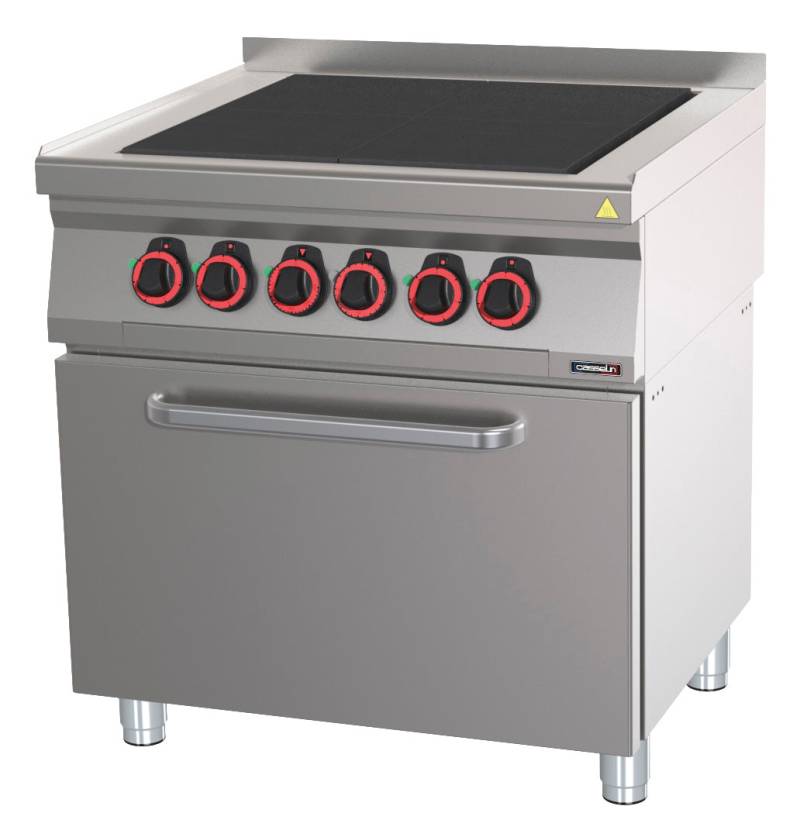 Elektrisk 4 Solide Komfur Med Ventileret El-Ovn Gn 1/1 80 - Casselin
