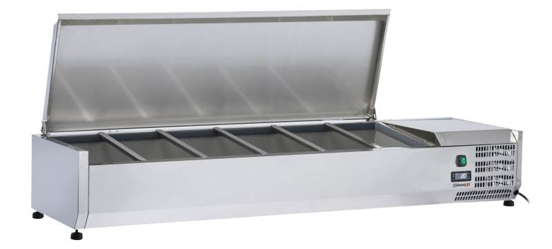 Bordsaladette Med Låg 5 X Gn 1/3 + 1 Gn 1/2 - Casselin