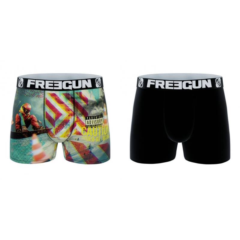 2-Pack Drenge Microfiber Boxershorts - Snowboarding - Freegun