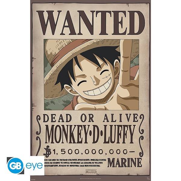 One Piece - Wanted Luffy New 2 - Poster/Plakat 61x91.5cm - !andet