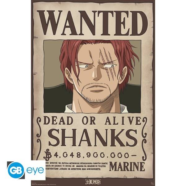 One Piece - Wanted Shanks - Poster/Plakat 61x91.5cm - !andet