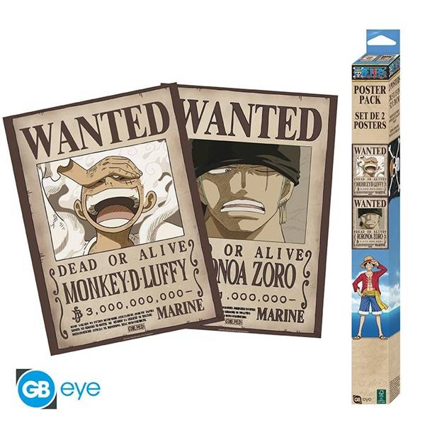 One Piece - Wanted Luffy & Zoro - Chibi Posters Set - !andet