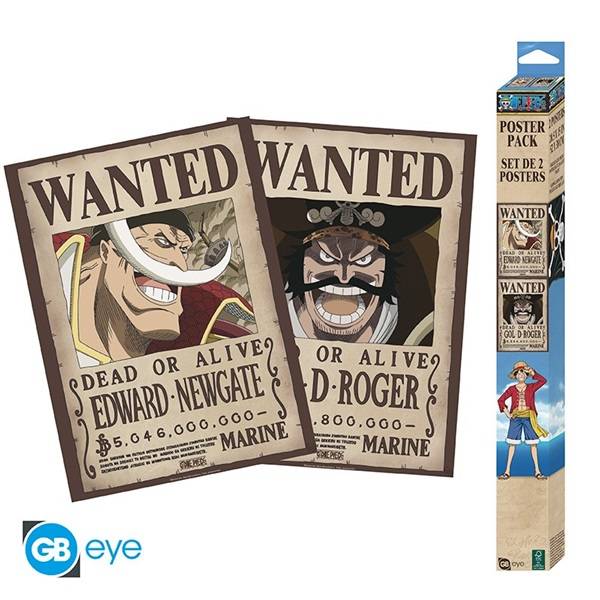 One Piece - Wanted Roger & Whitebeard - Chibi Posters Set - !andet