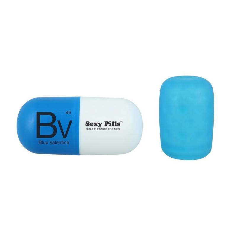 Sexy Pills  -  Frækt Legetøj Til Mænd - Blå - 210th