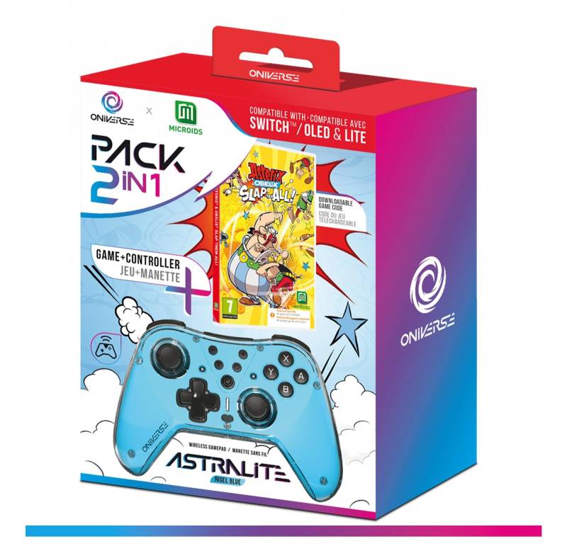 Oniverse Astralite Controller + Asterix Et Obelix Slap Them All! (code In Box)