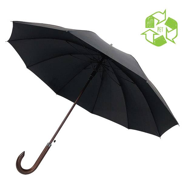 Smati Gentleman Paraply Sort - Bruuns