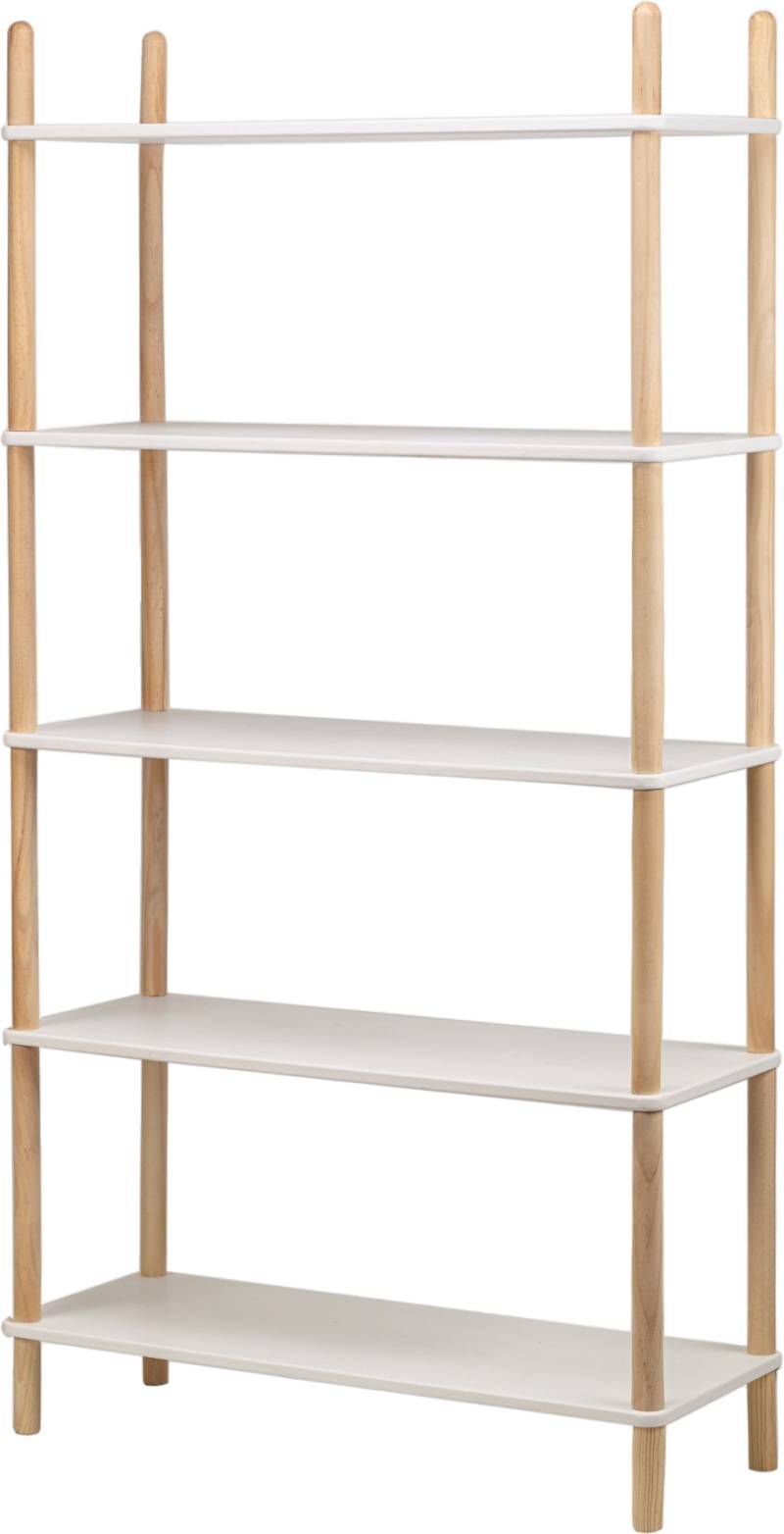 Reol Auckland Fra Nordlys Furniture | 6 Hylder I Massivt Fsc-Fyrretræ, Hvid, H154ã—b76ã—d26 Cm