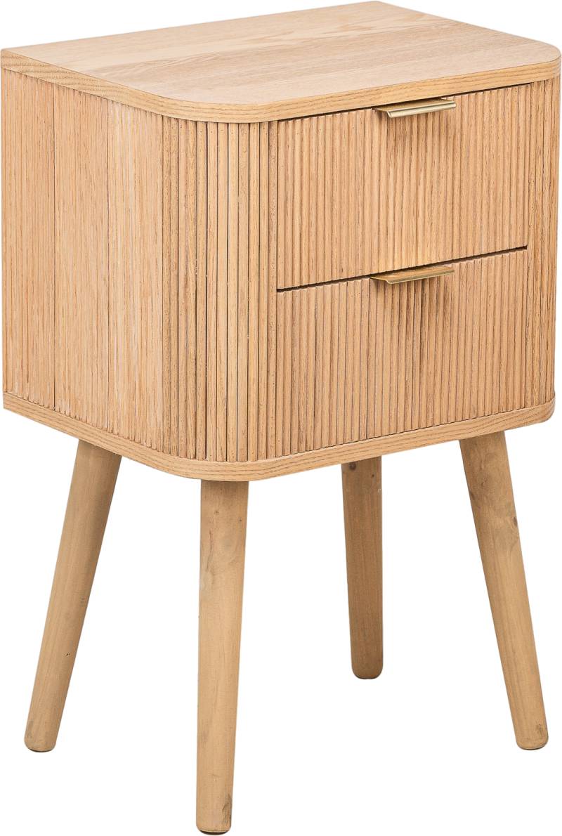 Sengebord Nordlys Furniture Bali2t  -  Fsc-Træ Natbord Med 2 Askefinerskuffer, 62x40x30 Cm, Natur