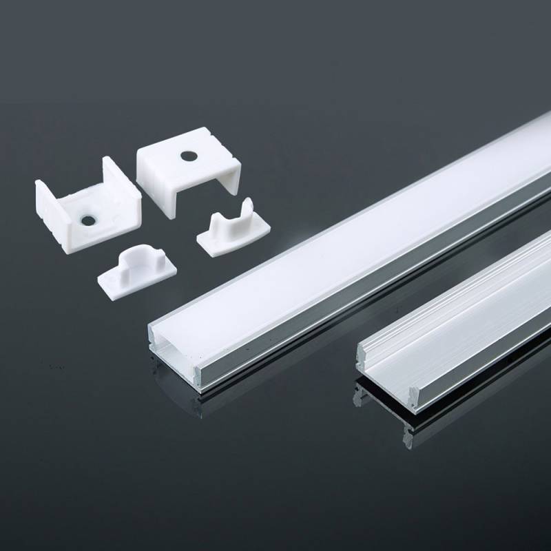 Monteringssæt Led-Strip - Overflade 2000x17.4x7mm, Sølv - V-Tac