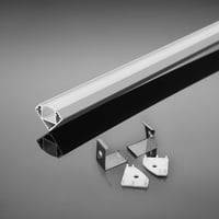 Monteringssæt - Diffuser Til Led Strip Pcb 12mm, Hjørne, 2000x19x19mm, Hvid - V-Tac