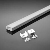 Monteringssæt Led-Strip - 12mm Overflade, 2000x17,4x7mm, Hvid - V-Tac