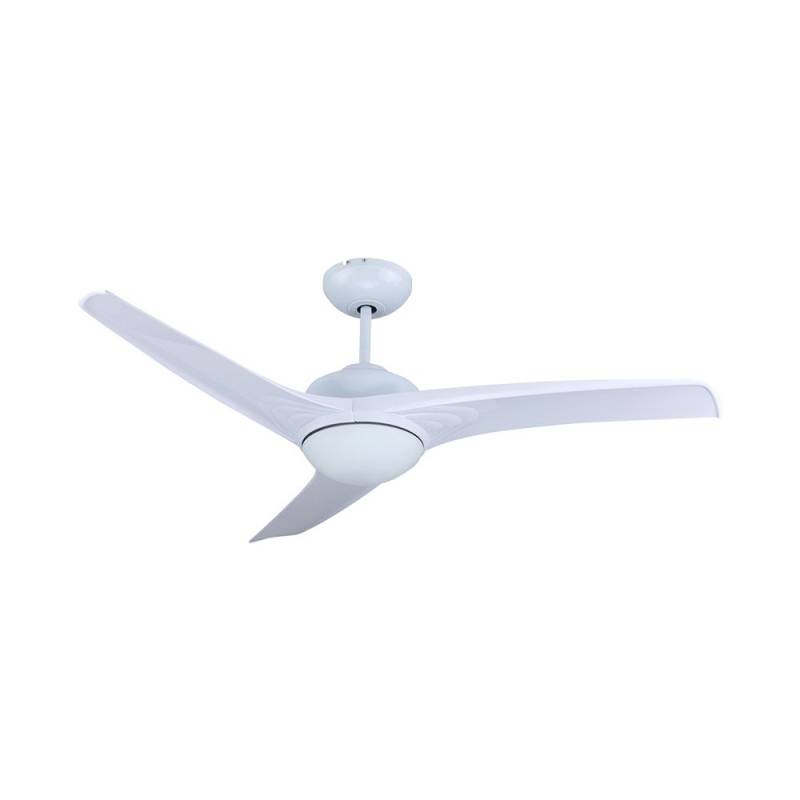 35w Led Loftventilator - Rf Kontrol, 3 Vinger, Dc Motor, Hvid - Kulør : 3-I-1 - V-Tac