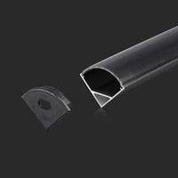 Monteringssæt Med Diffuser Til Led-Strip - 2000x15,8x15,8mm, Sort - V-Tac