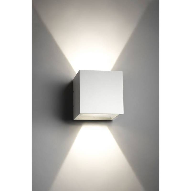 V-Tac 5w Led Hvid Væglampe - Firkantet, Justerbar Spredning, Ip65 Udendørs, 230v, Inkl. Lyskilde - Dæmpbar : Ved Tilkøb, Kulør : Neutral