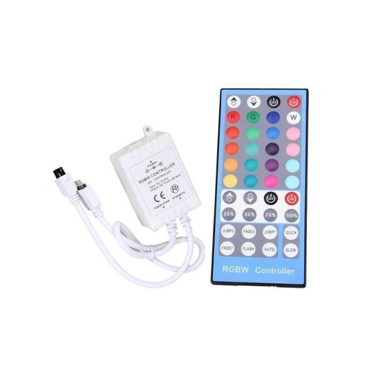 Rgb+ww Controller Med Fjernbetjening - Passer Kun Til Rgb+ww Strip, Infrarød, 12v (96w), 24v (192w) - V-Tac