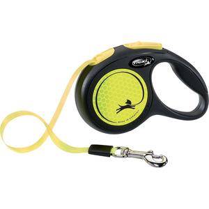 Flexi Hundesnor New Neon Bånd S, 5m, 15kg - Gul