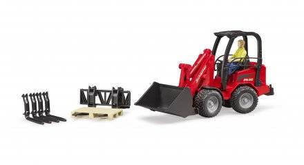 Bruder Schäffer Compact Loader 2034 Med Figur Og Tilbehør - Legetøj - Legekammeraten.dk
