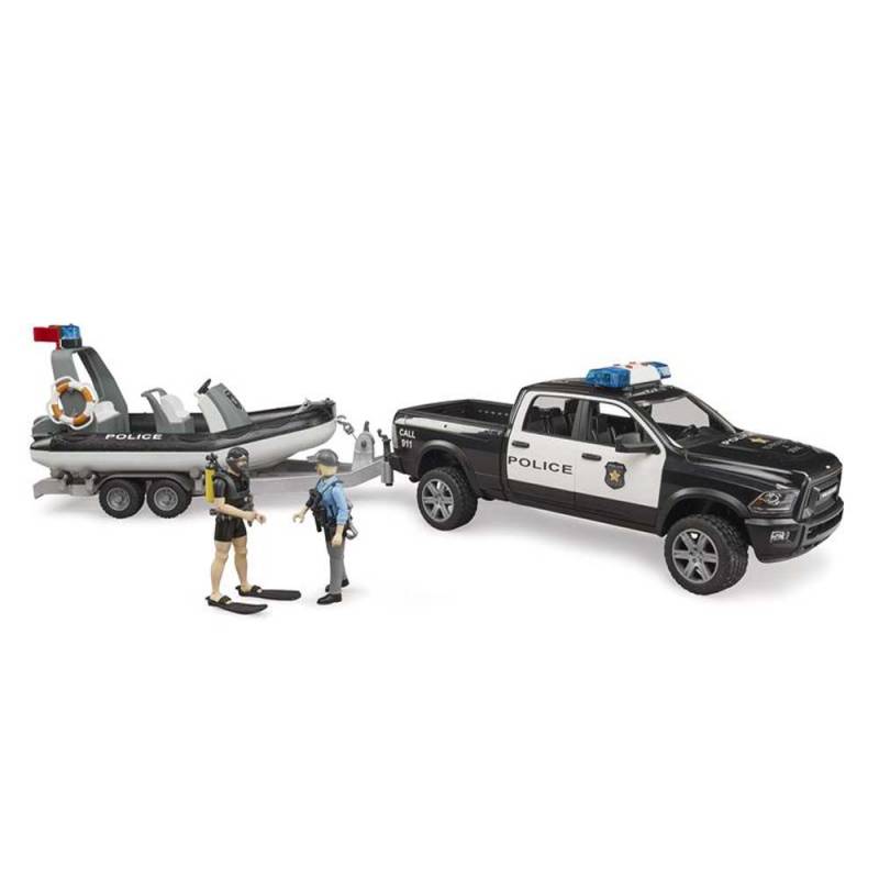 Ram 2500 Politi Pick-Up M. Båd - Bruder