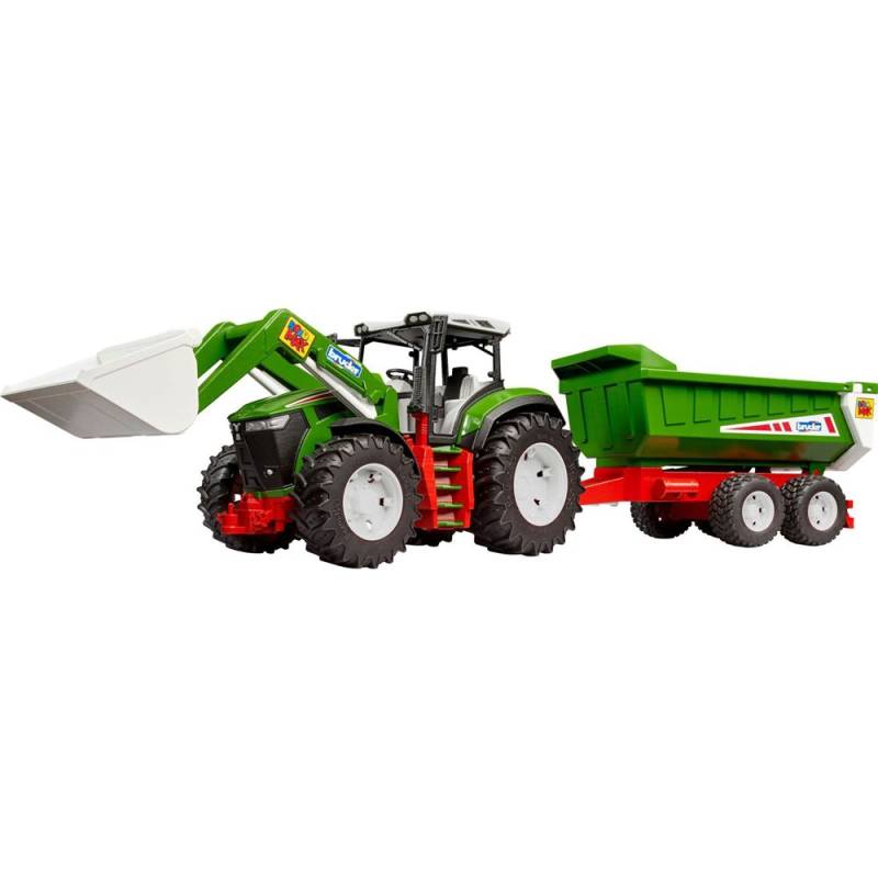 Roadmax Traktor M. Frontlæsser Og Anhæng - Bruder