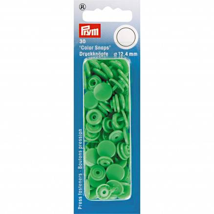 Prym Color Snaps Trykknapper Plast Rund Lysegrøn 12,4mm - 30 Stk