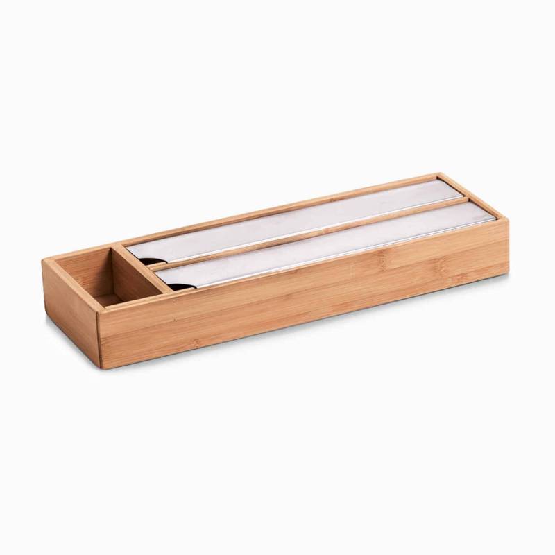 Sølvpapir Holder I Bambus - Natur - 39,5cm X 13cm X 5,4cm - Erika - Zeller