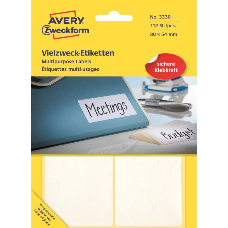 Avery Manuel Etiket 80x54mm (112)