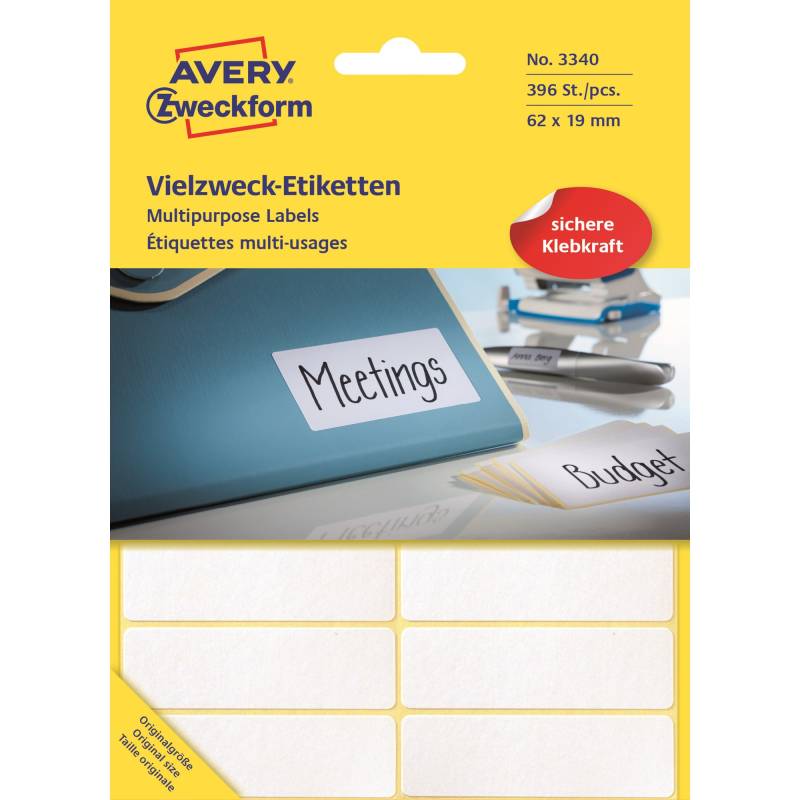 Avery Manuel Etiket 62x19mm (392)