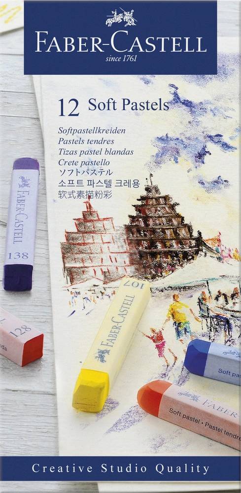 Kridt Pastel Soft Faber-Castell 12 Ass.