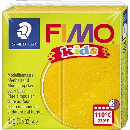 Fimo® Kids Ler Guld Glitter 42 G