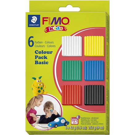Fimo® Kids Ler Standardfarver 6x42 G