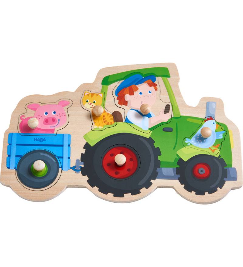 Knoppuslespil Traktor, Haba