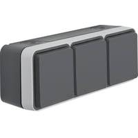 Udendrs Stikkontakt Trippel Vandret, Schuko, Komplet Gr, Ip55 - Berker W.1