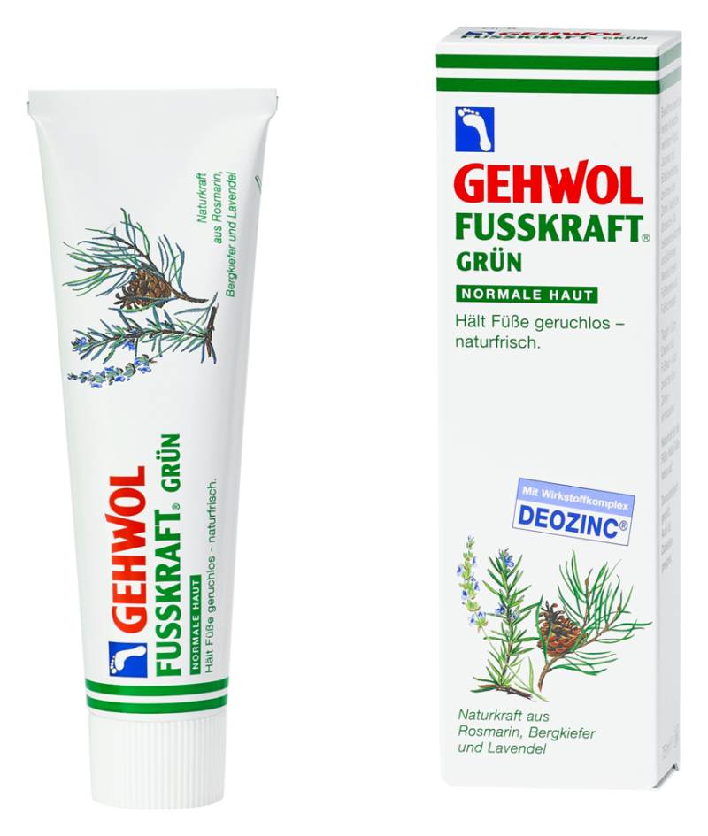 Gehwol Fusskraft Pleje Creme (grøn) 125 Ml  Til Svedige, Trætte Fødder