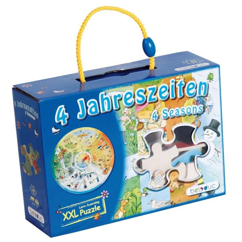 Gulvpuslespil, årstider, Træ, 49 Brikker