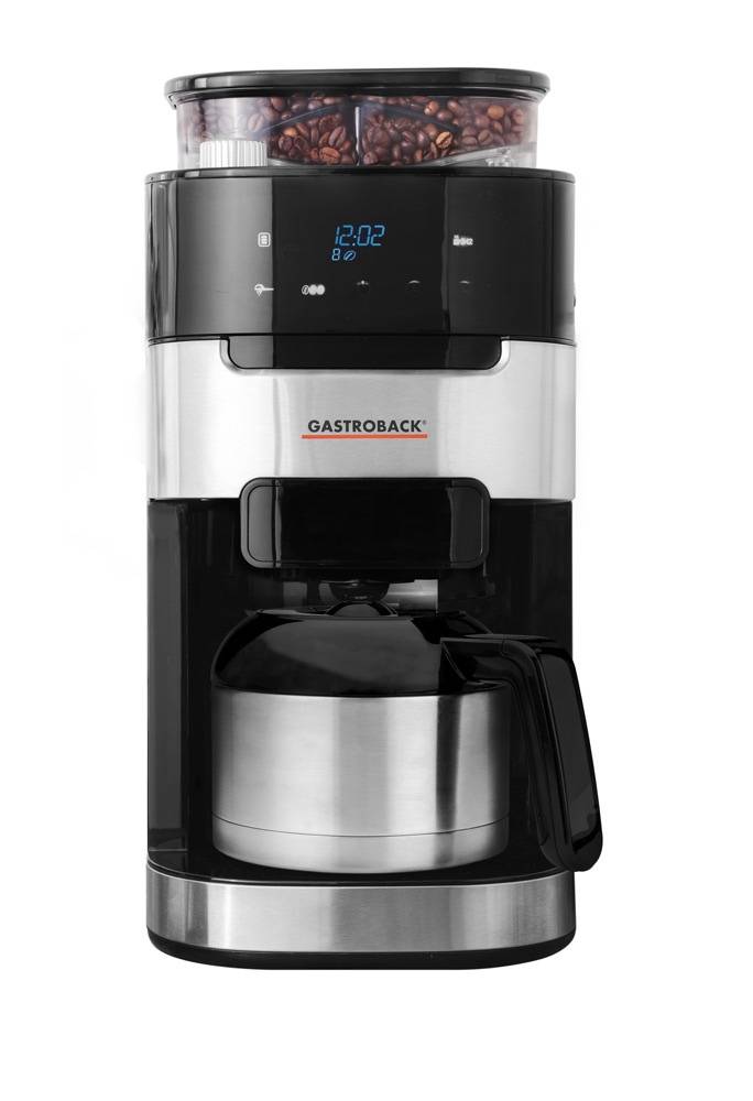 Gastroback Grind & Brew Pro Kaffemaskine (m. Termo Stålkande)