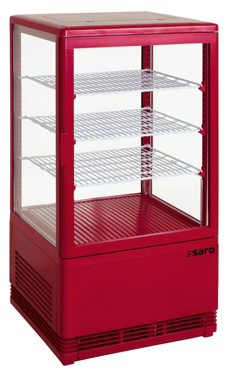 Saro Mini Køle Vitrine Ventileret Køling Model Sc 70 Rød