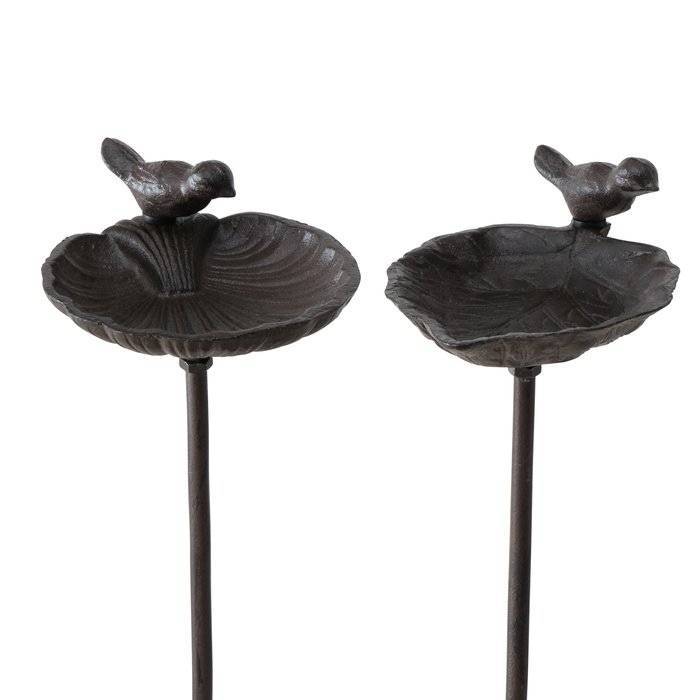 Fuglebad På Spyd - Sæt Med 2 Stk. - Boltze
