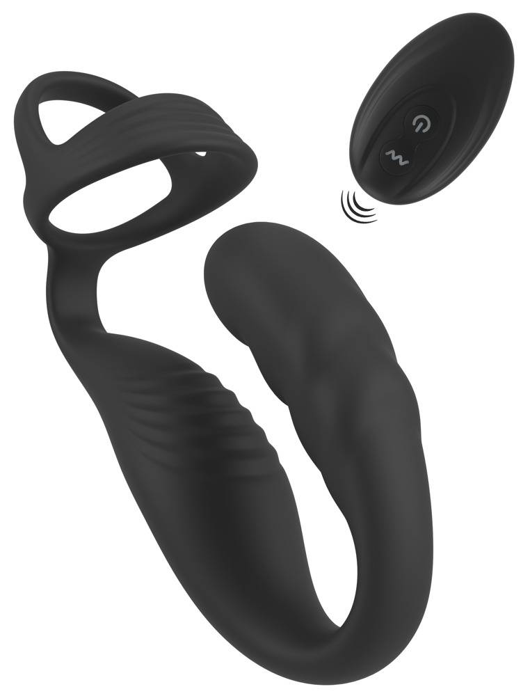 Prostata-Vibrator Med Perineum-Vibrator Og Penis/Testikel-Ring - Rebel