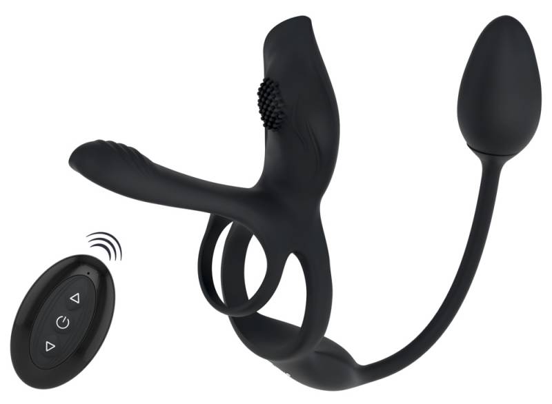 Parvibrator "multi Function" Med Penis- Og Testikelring, Klitoris- Og Analvibrator - Couples Choice