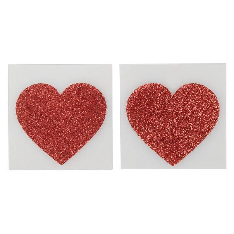 Nipple Covers Heart Red - Cottelli Collection
