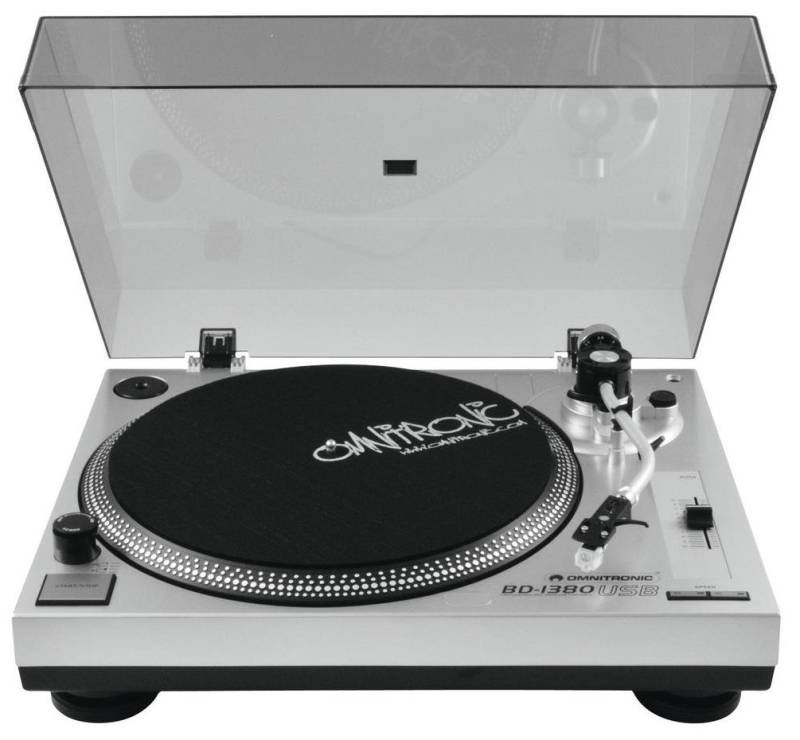 Omnitronic Bd-1380. Begynder Dj Pladespiller M. Usb. Sølv